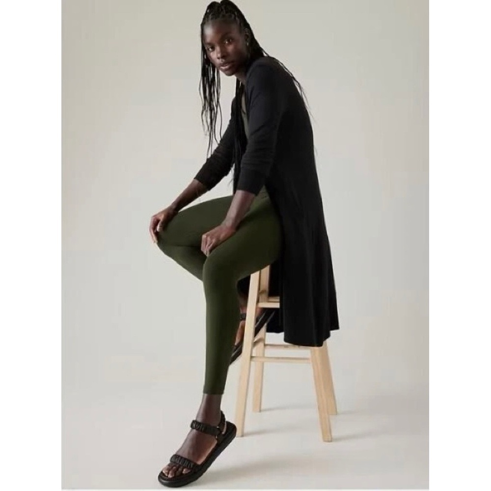 Athleta • Pranayama Long Wrap in Nirvana Knit jacket cardigan sweater black - Picture 4 of 14